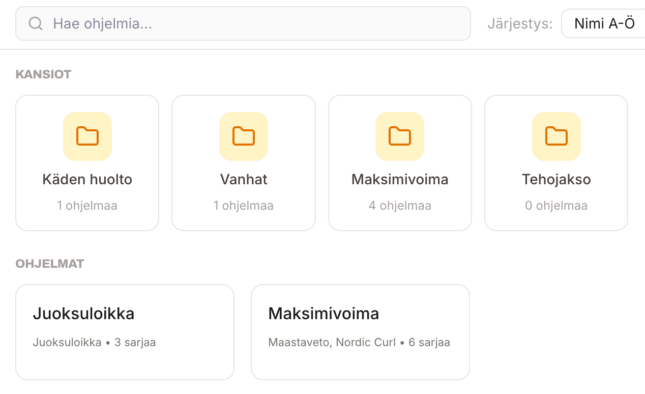 Your own program library with folders